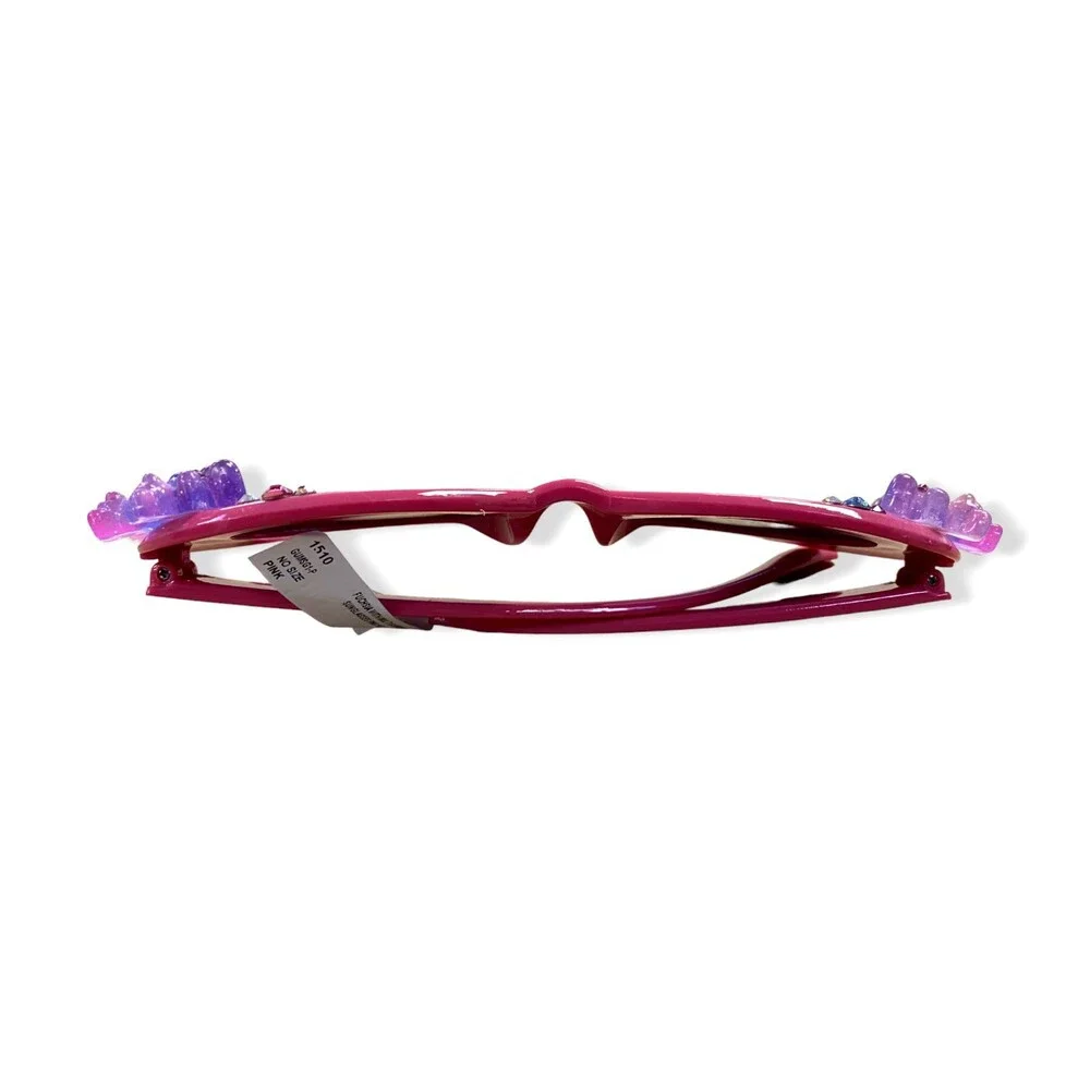 $36 Bari Lynn Girl's Pink Purple Gummy Bear Rhinestones Sunglasses - Onesize